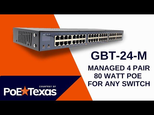 The GBT-24-M Managed 80 Watt Midspan Is Here!