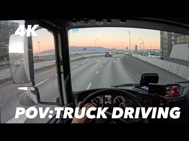 POV TRUCK DRIVING 4K GO PRO mercedes benz atego 1024