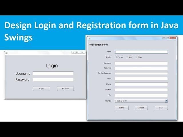 JAVA - Design Login and Registration From in Java Swing Netbeans - Intact Abode