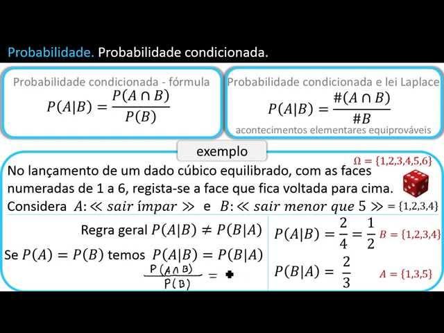 Probabilidade Condicionada - Fórmula - Lei de Laplace