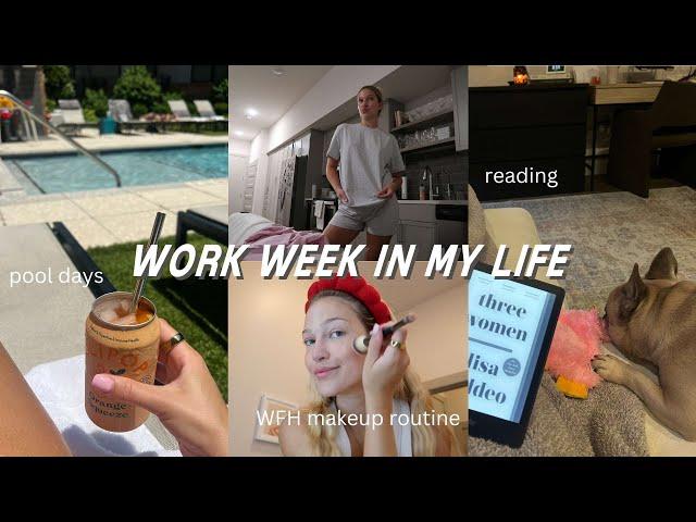 week in my life: working, pool days, WFH makeup routine + nuuly haul | maddie cidlik