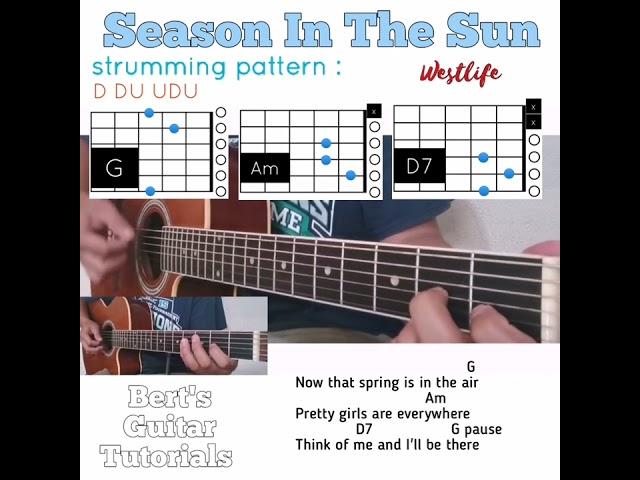 Season In The Sun - Westlife guitar chords w/ lyrics & strumming tutorial