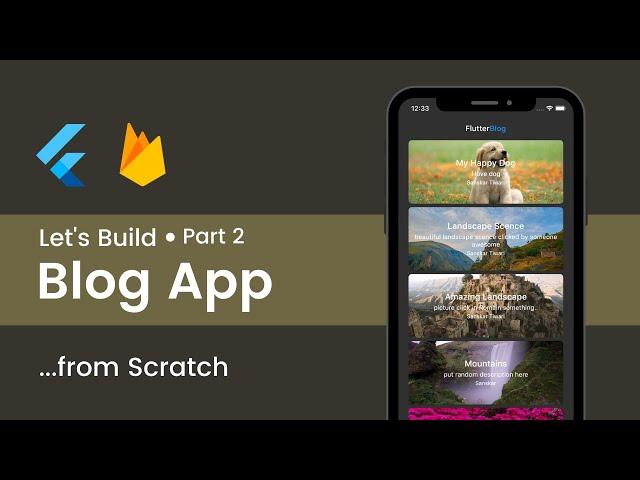 Build a Flutter Firebase Blog App  Part -2/5  | Flutter Tutorial For Beginners