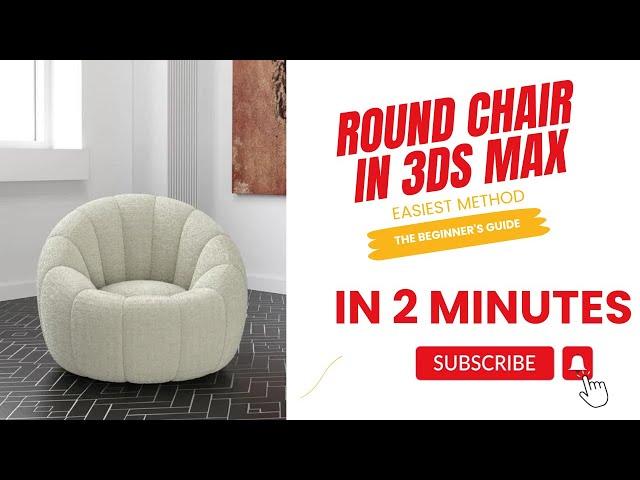 Create a Sofa Chair in Less Than 2 Minutes | Easy 3ds Max Tutorial | interior design #3dsmax #3d