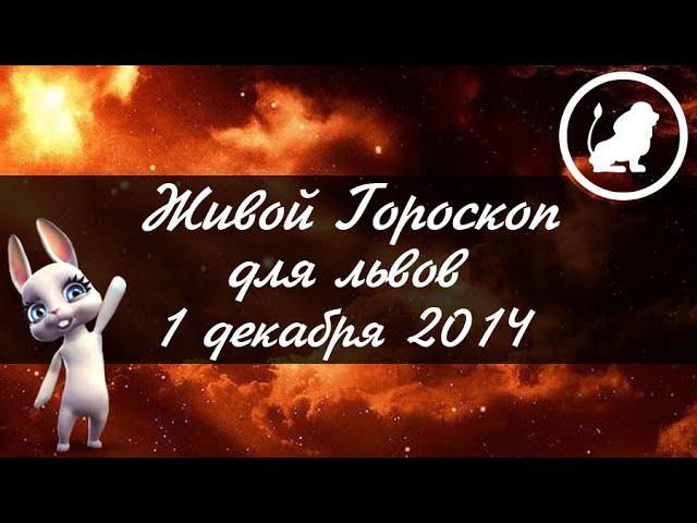 Зайка Zoobe - гороскоп для ЛЬВОВ  на 1 декабря