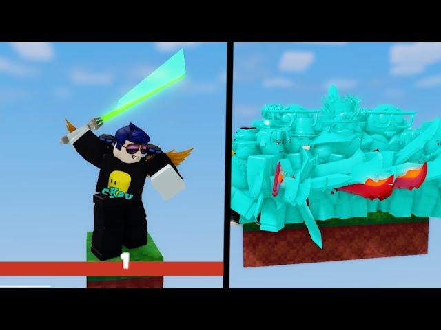 Roblox Bedwars, but everyone has 1 HP