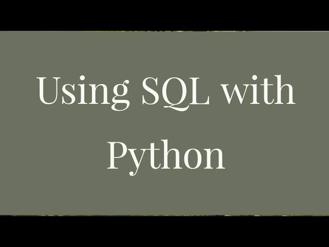 MySql with Flask (Insert Data in SQL Database with Flask and HTML)