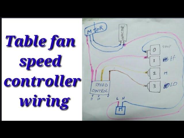 Table fan speed controller wiring