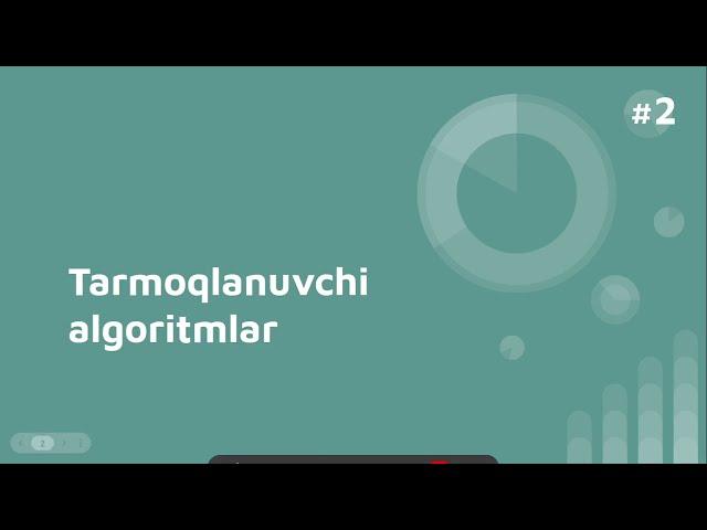 #2 Tarmoqlanuvchi algoritmlar