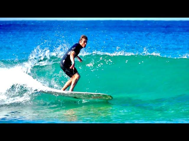Surfing the GLASSIEST WAVES + Bluest Ocean Imaginable! Longboard Surfing Ben Considine