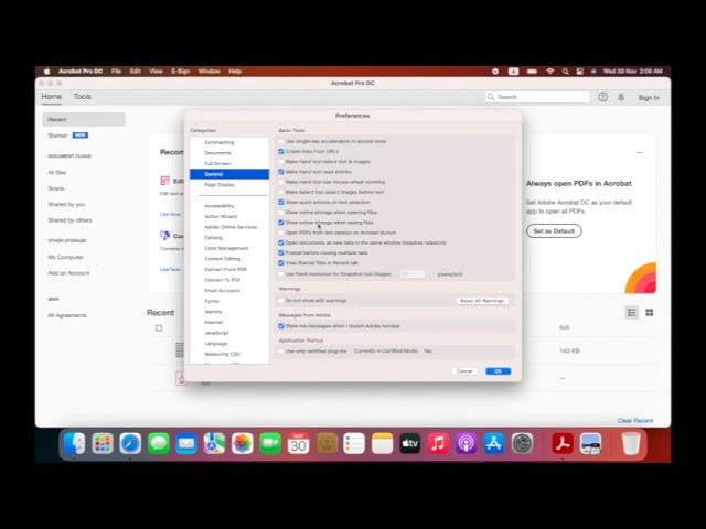 Fixing Adobe acrobat file Exporting issue on Mac Osx Ventura