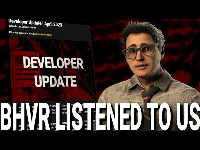 THEY REALLY HEARD OUR FEEDBACK! | Dead By Daylight Dev Update