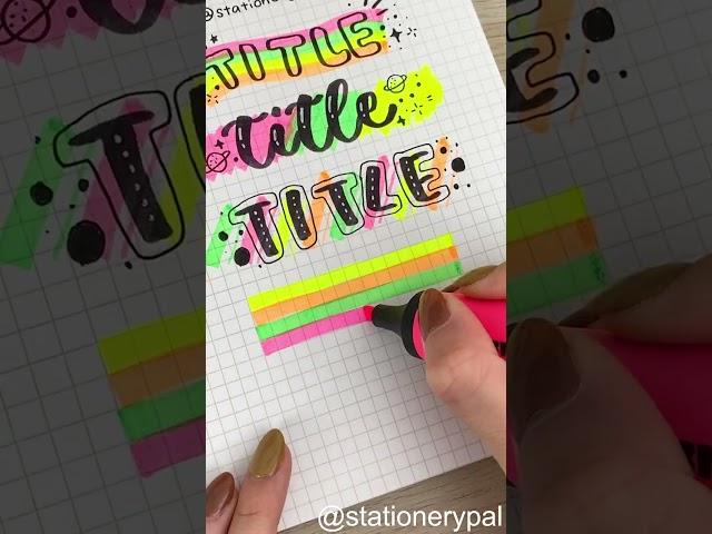 Bullet journal header ideas! #shorts #bujoideas #headerideas