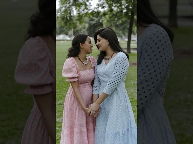 Lesbian Kissing In garden