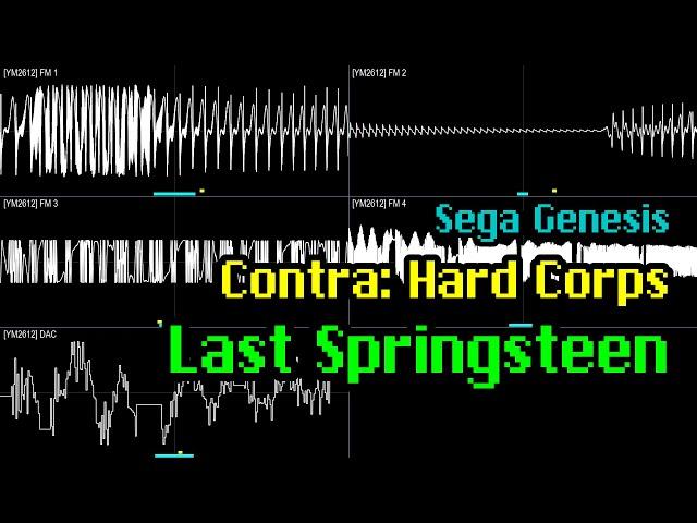 H. Kobayashi - "Last Springsteen" (Contra: Hard Corps, Sega Genesis) [Oscilloscope Visualization]