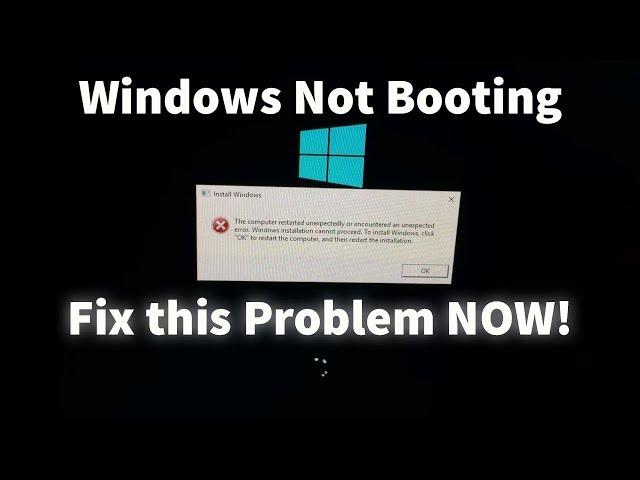 The computer restarted unexpectedly or encountered an unexpected error windows 10 SOLUTION