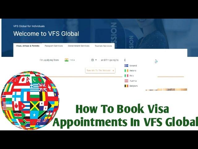 How to book a visa appointment of any country in vfs global