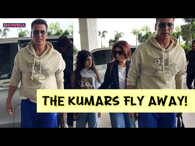 Akshay Kumar Spotted Flying Out Of Mumbai With Family On The Occasion Of Ganesh Chaturthi I WATCH