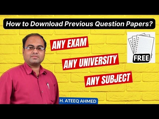 How to Download Previous Question Papers?