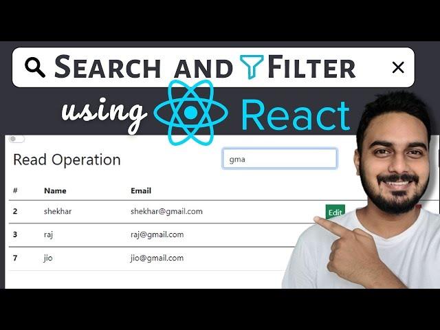 Search Bar in React JS | Search Filter Tutorial