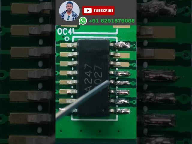 SMD Ic Soldering Trick (SOIC Package, 16 Pin) #shorts #Electrobias