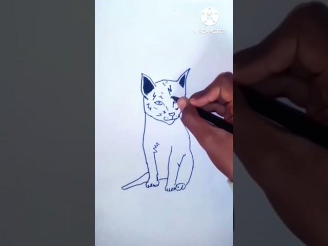 draw a cat with marker colour |#short #drawing | SKS Artist