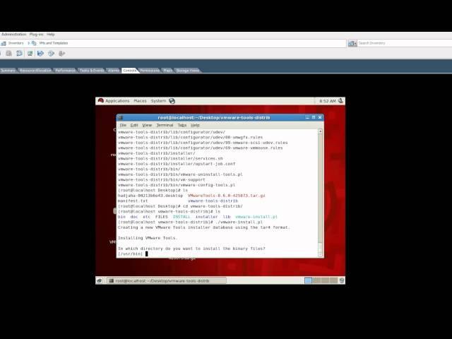 Quickly Installing VMware Client Tools on Red Hat Linux 5.4