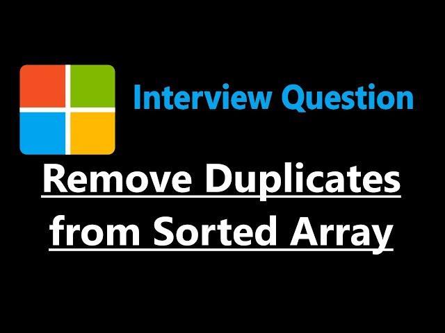Remove Duplicates from Sorted Array - Leetcode 26 - Python
