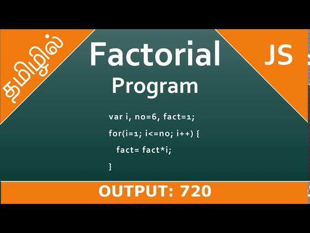 Factorial Program in Tamil