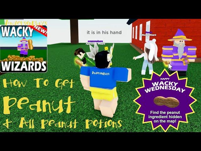 AndersonPlays Roblox Wacky Wizards NEW INGREDIENT! - How to Get Peanut + All Peanut Potions