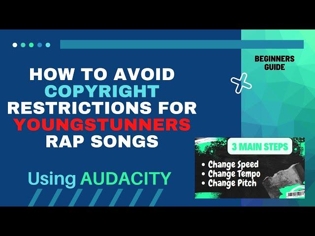 How to prevent music copyright on youtube | Audacity | How to avoid copyright on youtube