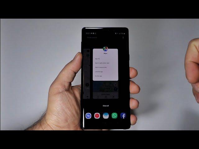 Android 9 & New way to use Split Screen, Pop-up view or Pin App on Note 9 | see also swap windows