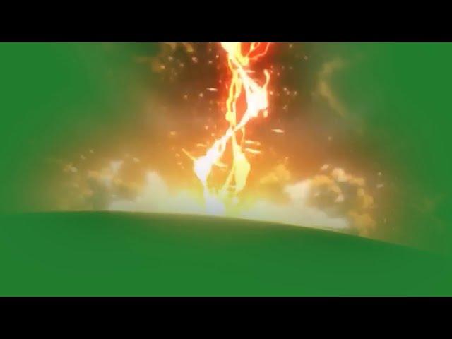 Titan Transformation Lightning Green Screen WITH SOUND EFFECTS - Attack on Titan