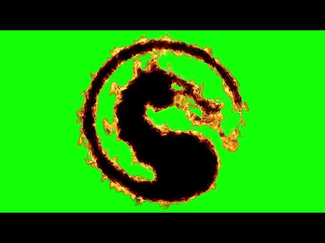 Mortal Kombat 1 fire dragon invasions transition green screen