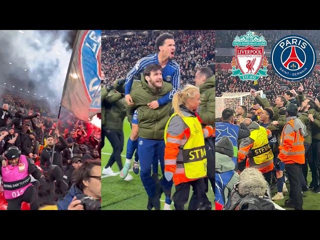 Completely Crazy Scenes As PSG Players & Fans Celebrate Knocking Out Liverpool After Penalties