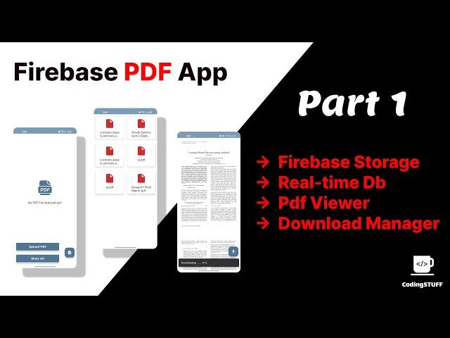 Firebase PDF App Part 1  - Introduction To App and Pdf Picker with Result Launchers