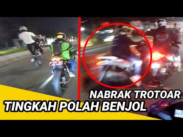 BENJOL BERULAH, sampe nubruk trotoar