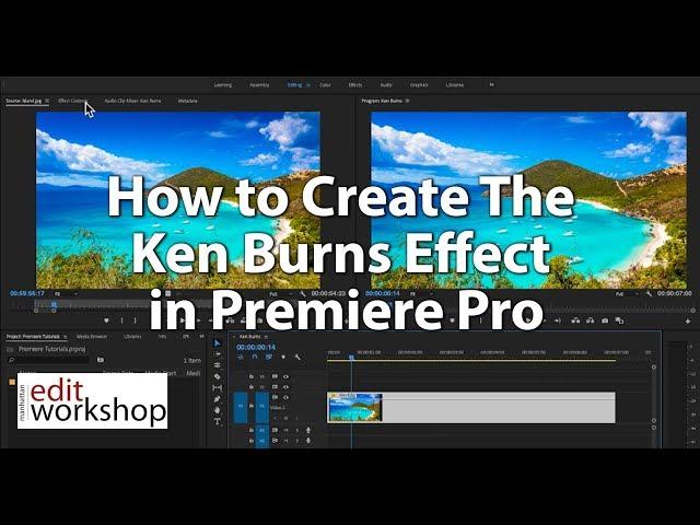 Learn how to Create the 'Ken Burns Effect' in Premiere Pro