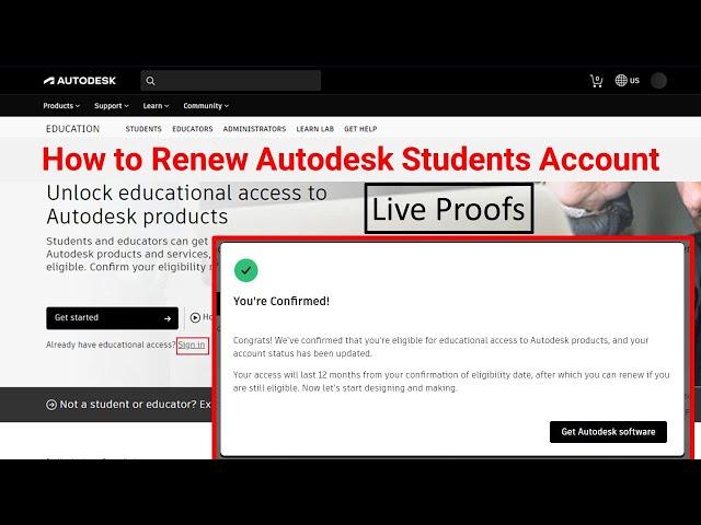 How to Renew Autodesk Students Account - Restart Autodesk Student License -Autocad, Revit, 3Ds max