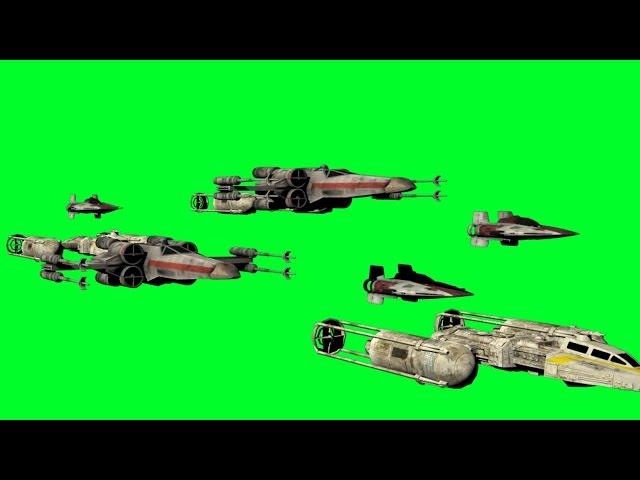 Free Green Screen Stock Footage Star Wars X-WING Rogue Squadron