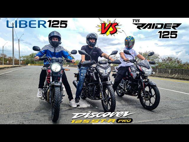 Tvs Raider 125 VS Yamaha Libero 125 VS Discover 125 str  ¡Batalla a MU3RT3! Drag Race