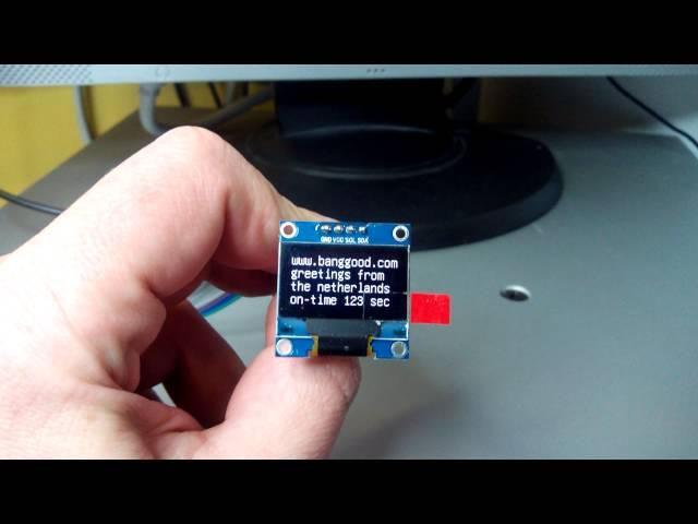 Banggood I2C OLED display module with Arduino Nano