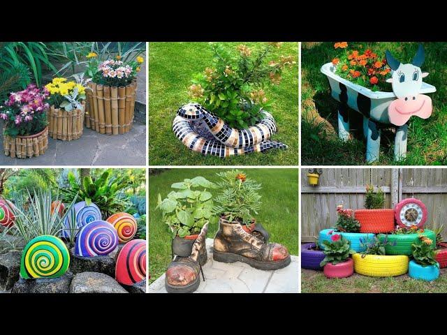 DIY garden decor from recycled materials  120+ Ideas for a garden of tires, plastic bottles, wood