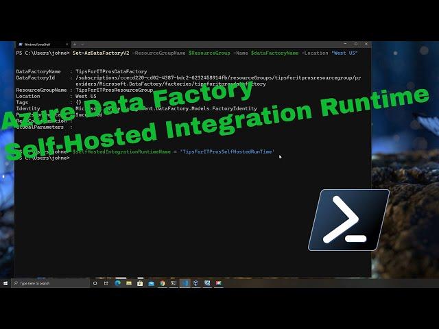 Azure Installing Data Factory Self-hosted Integration Runtimes