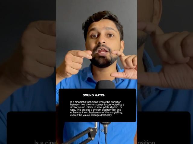 Sound Match Cut In Film Editing #filmmaking