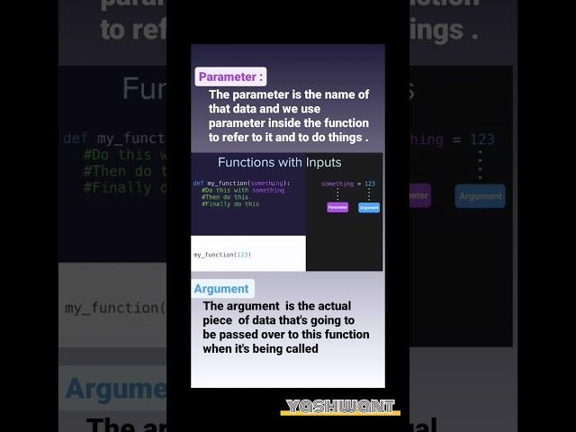 Parameters vs Arguments: What's the Difference? #ProgrammingBasics #CodeExplained #Functions #python