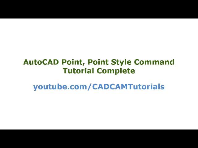 AutoCAD Point and Point Style Command Tutorial Complete | Point Display Size, Point Snap