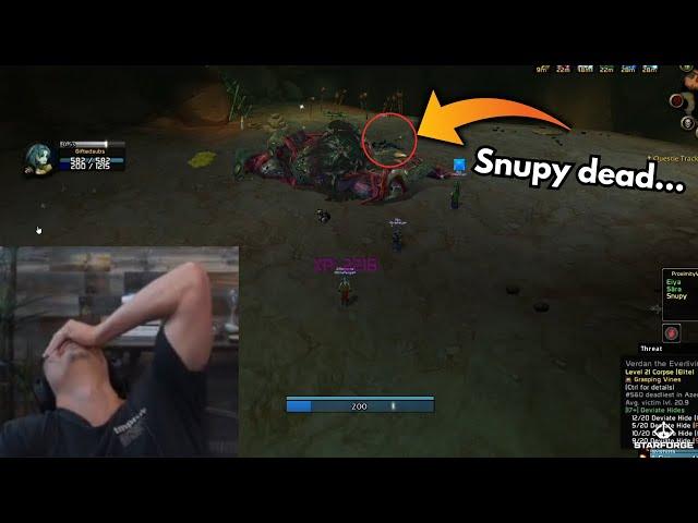 He tried to be funny but got Snupy killed again...