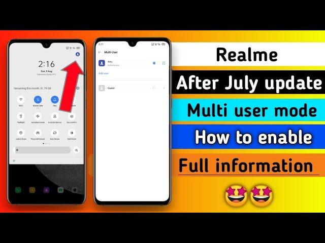 how to disable multiple user in realme | how to disable multiple user in realme|multiple user realme