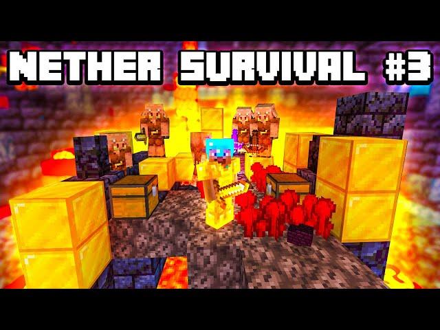 I Raid a Nether Bastion... YOU WON'T BELIEVE WHAT I FIND! (Nether Survival #3)